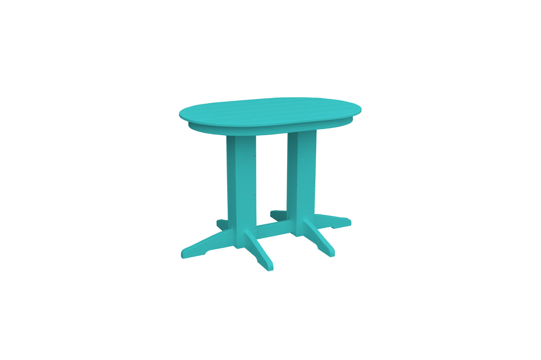 A&L Furniture Co. Amish-Made Counter-Height Oval Poly Dining Tables