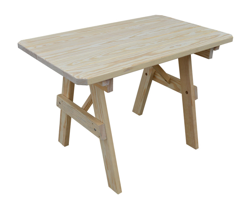A&L Furniture Co. Amish-Made Pine Traditional Picnic Tables