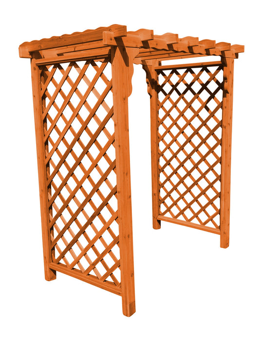 Amish-Made 6' Cedar Arbor - Available in 4 Styles, 9 Colors