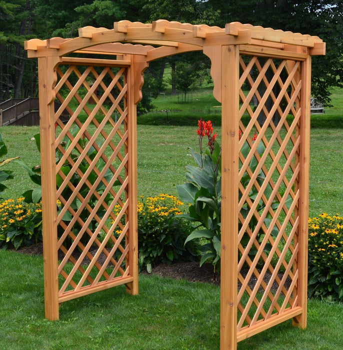 Amish-Made 6' Cedar Arbor - Available in 4 Styles, 9 Colors