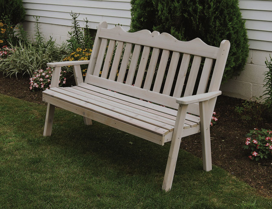 A&L Furniture Co. Amish-Made Cedar Royal English Garden Benches