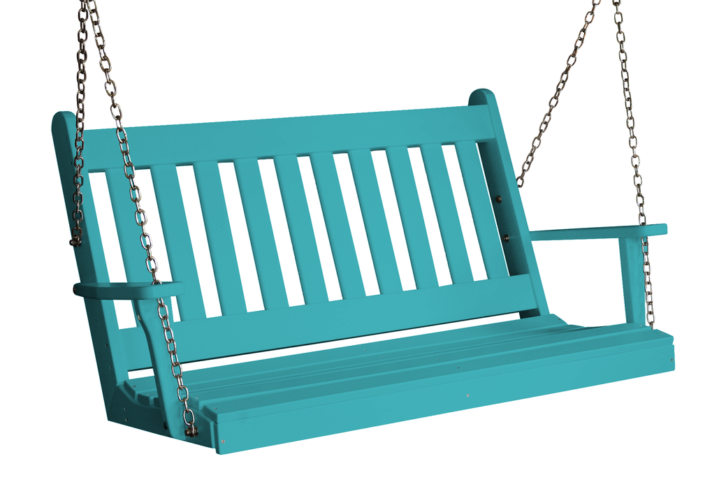 A&L Furniture Co. Amish-Made Poly Traditional English Porch Swings
