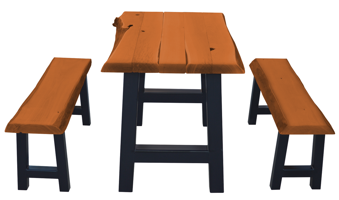 A&L Furniture Co. Blue Mountain Series - Ridgemont Table and Bench Sets