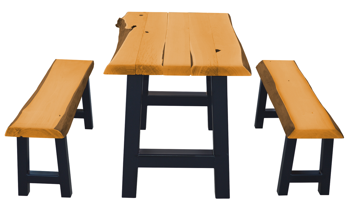 A&L Furniture Co. Blue Mountain Series - Ridgemont Table and Bench Sets