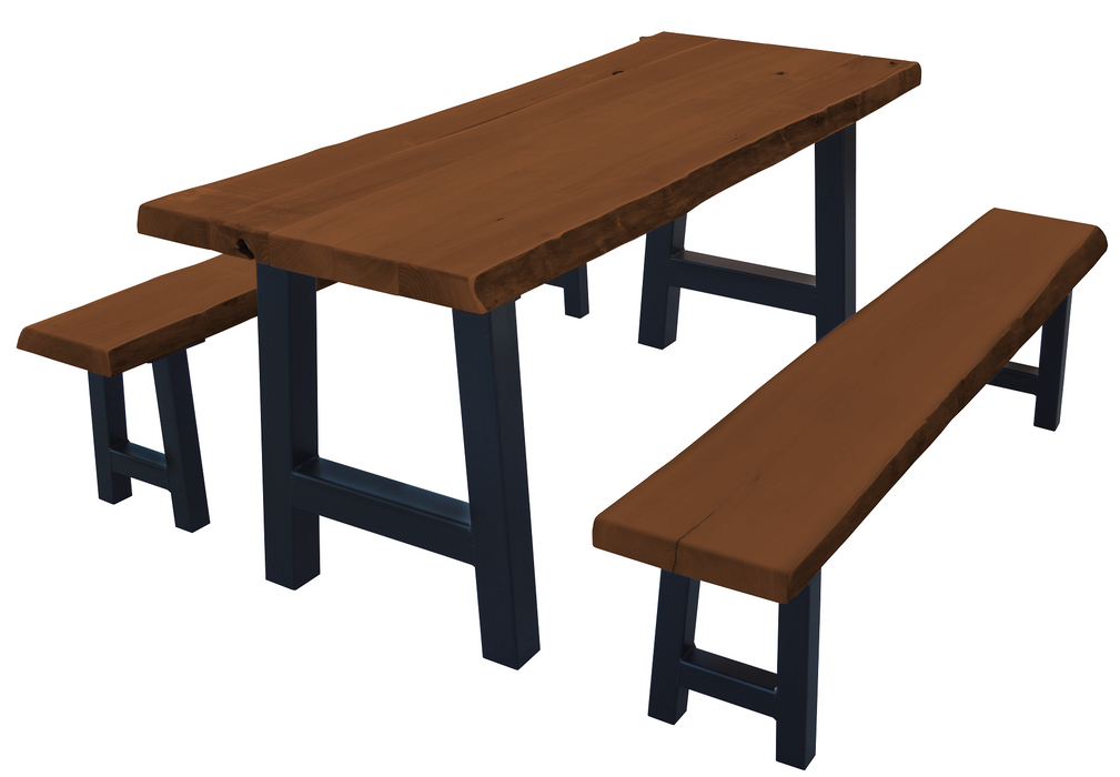 A&L Furniture Co. Blue Mountain Series - Ridgemont Table and Bench Sets