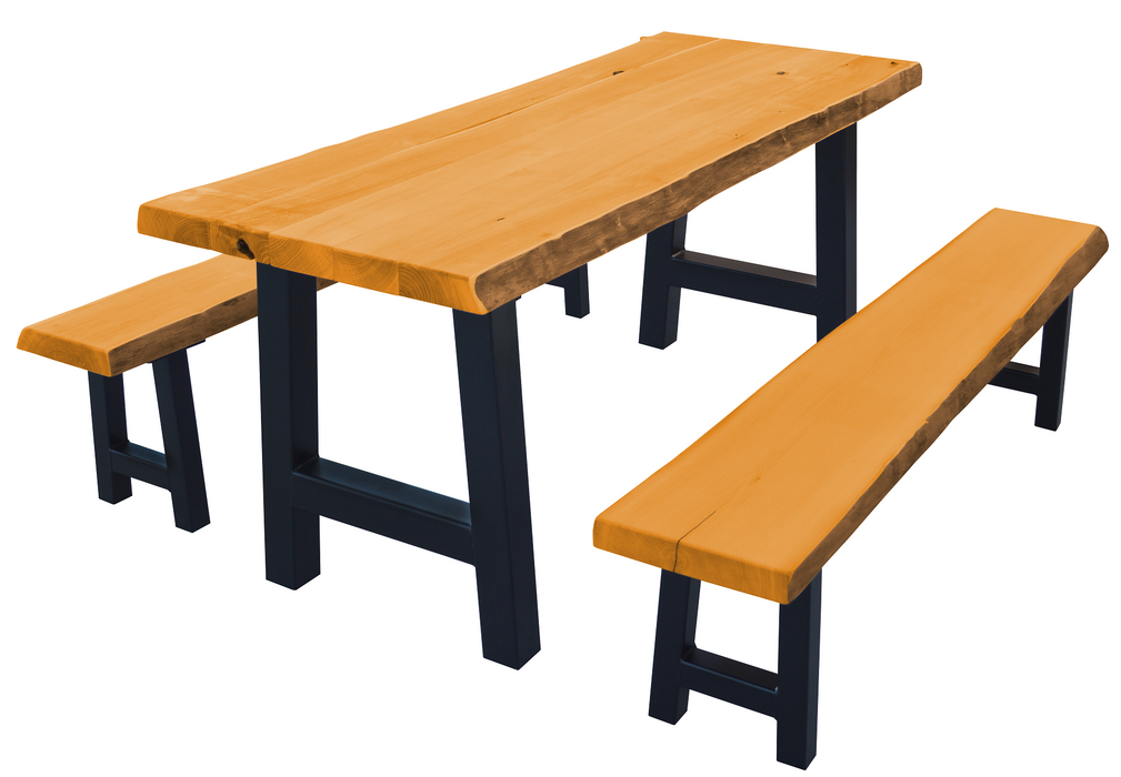 A&L Furniture Co. Blue Mountain Series - Ridgemont Table and Bench Sets