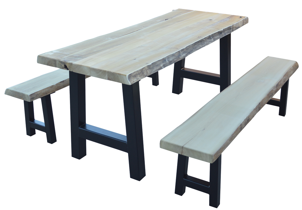 A&L Furniture Co. Blue Mountain Series - Ridgemont Table and Bench Sets