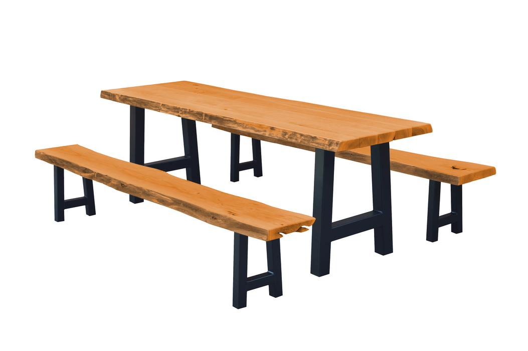 A&L Furniture Co. Blue Mountain Series - Ridgemont Table and Bench Sets