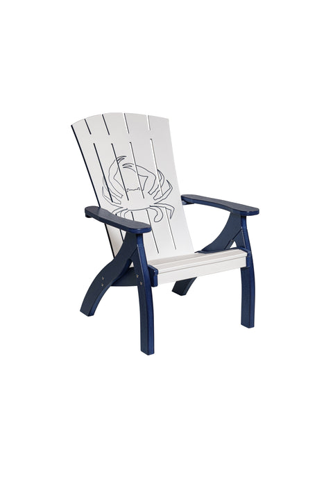 Amish-Made Bayside Collection Poly Reclining Patio Chairs with Ocean Designs