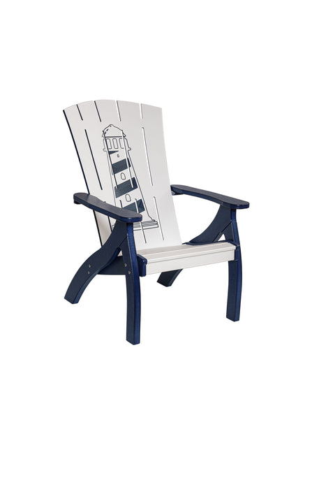 Amish-Made Bayside Collection Poly Reclining Patio Chairs with Ocean Designs