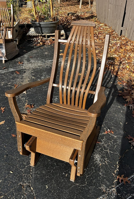 Amish-Made Deluxe Poly Bentwood Style Glider Chair (No Trim) - Local Purchase at our Boutique in Downingtown PA Only SR-BGCnoT