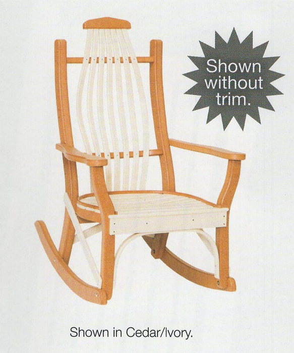 Amish-Made Poly Bentwood Style Rocking Chair - Local Purchase at our Boutique in Downingtown PA only