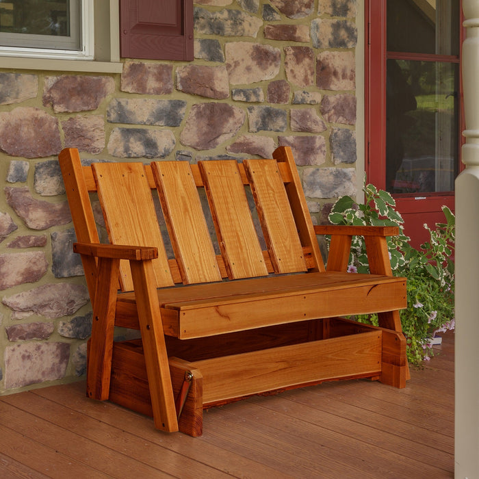 A&L Furniture Co. Blue Mountain Collection Timberland Glider Benches