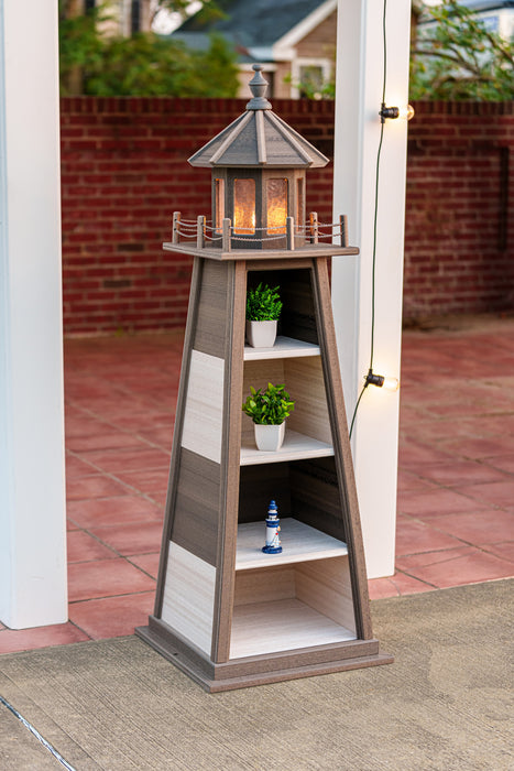 Amish-Made Nautical Lighthouse Shaped Shelves