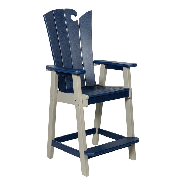 Amish-Made OceanWavz Collection Bar-Height Poly Dining Chairs