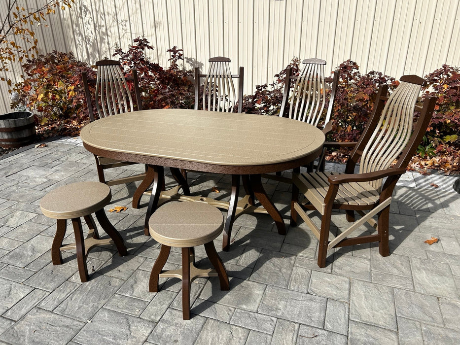 Amish-Made 44" x 68" Oval Patio Dining Table - Local Purchase ONLY in Downingtown PA SR-ODT