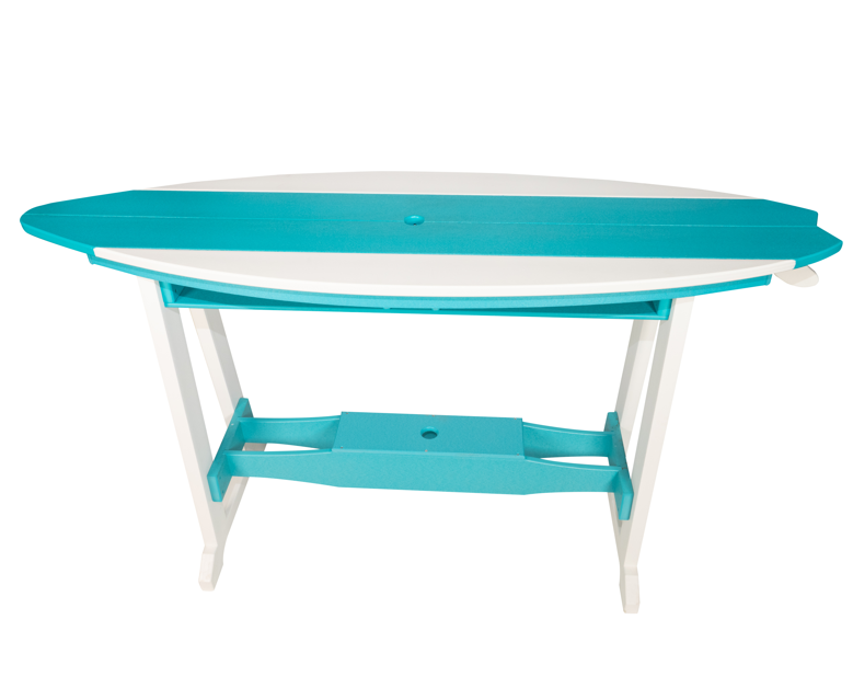 Amish-Made SurfAira Collection Surfboard-Shaped Dining Tables