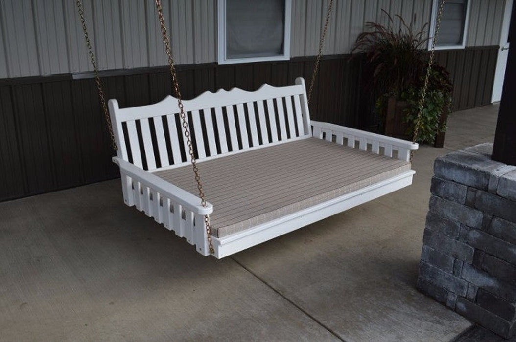A&L Furniture Co. Amish-Made Pine Royal English Swing Beds