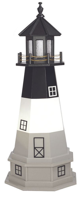 Octagonal Amish-Made Hybrid (Wood/Poly) Oak Island, NC Replica Lighthouses