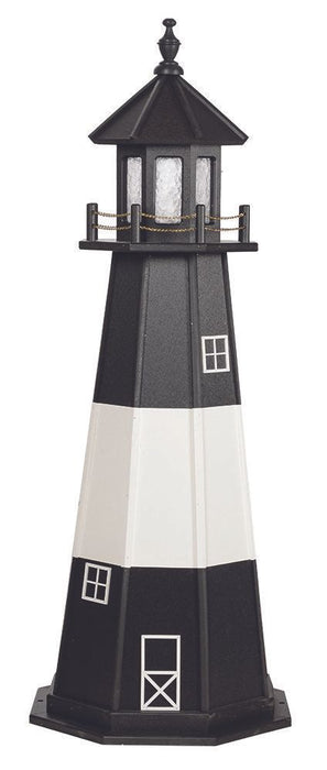 Octagonal Amish-Made Hybrid (Wood/Poly) Tybee Island, GA Replica Lighthouses