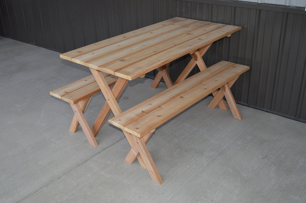 A&L Furniture Co. 5' Amish-Made Cedar Economy Picnic Table