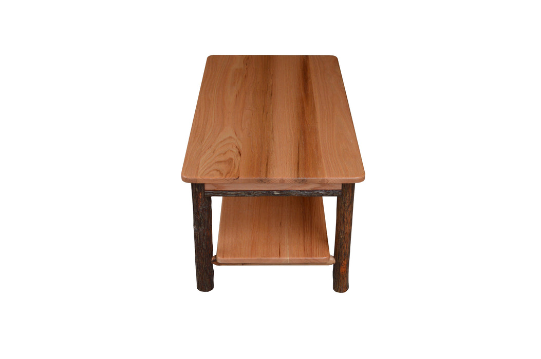 A&L Furniture Co. Hickory Solid Wood Coffee Table with Shelf