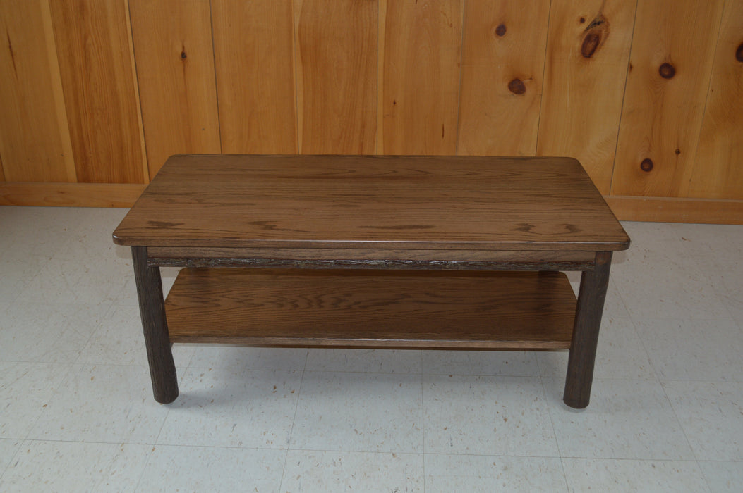 A&L Furniture Co. Hickory Solid Wood Coffee Table with Shelf