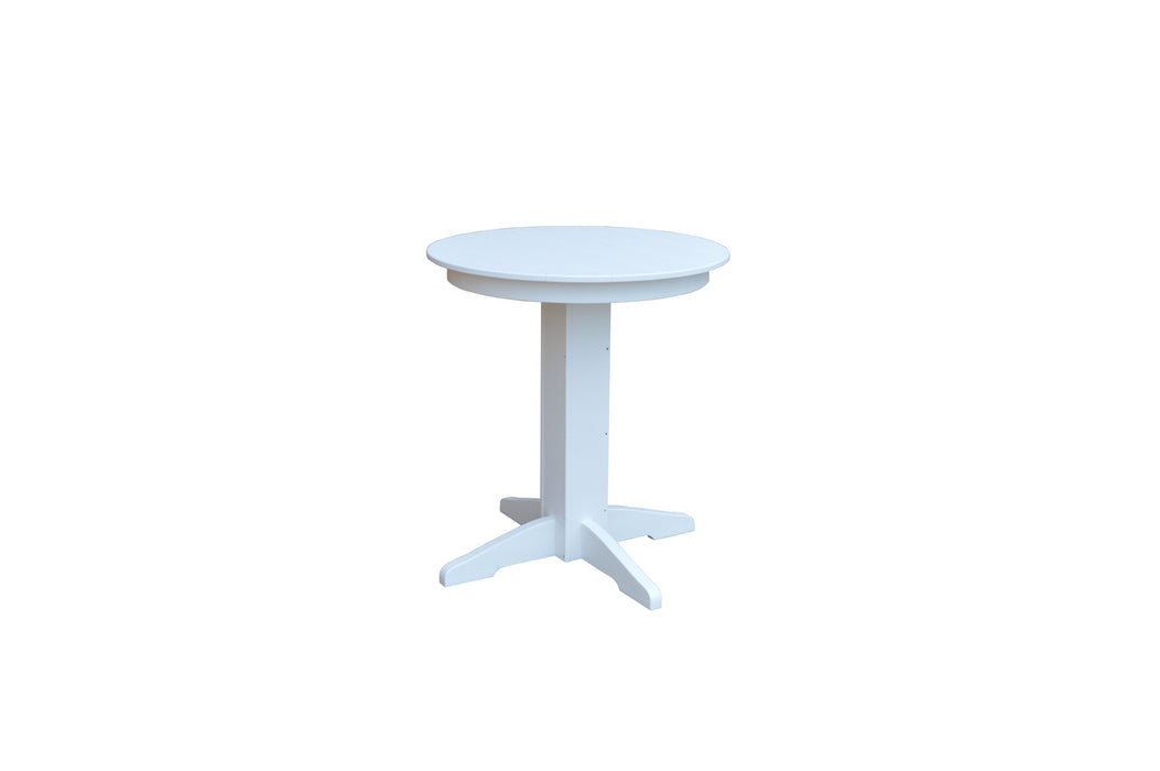 A&L Furniture Co. Amish-Made Counter-Height Round Poly Dining Tables