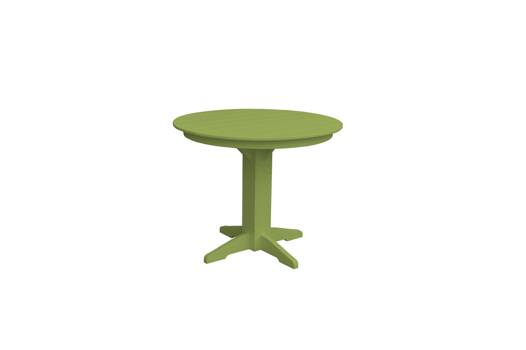 A&L Furniture Co. Amish-Made Counter-Height Round Poly Dining Tables