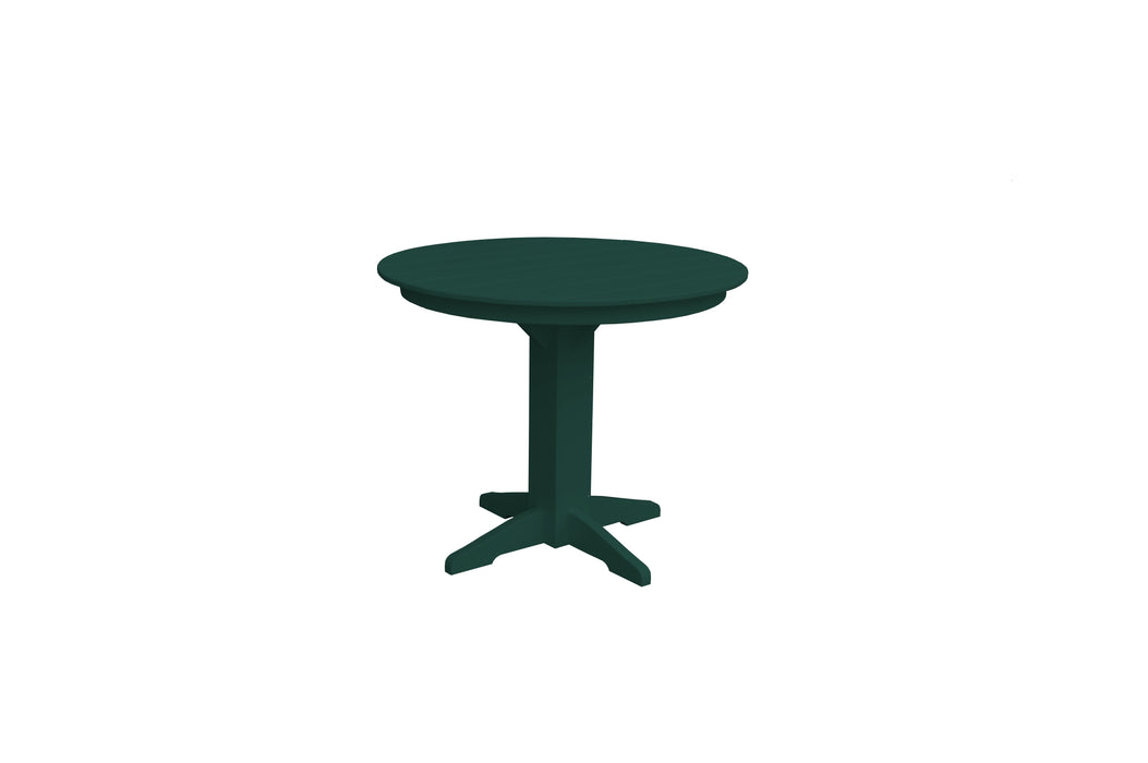 A&L Furniture Co. Amish-Made Counter-Height Round Poly Dining Tables