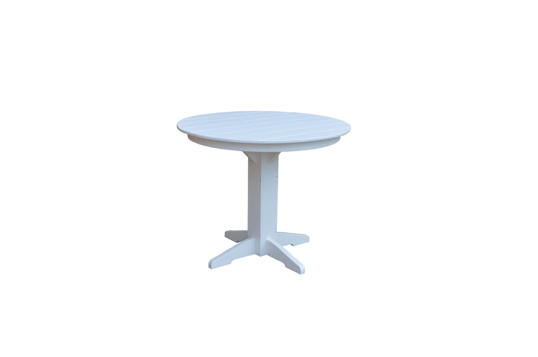 A&L Furniture Co. Amish-Made Counter-Height Round Poly Dining Tables