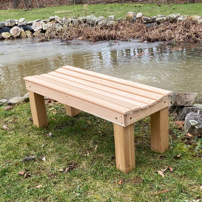 A&L Furniture Co. 4' Amish-Made Cedar Courtyard Bench