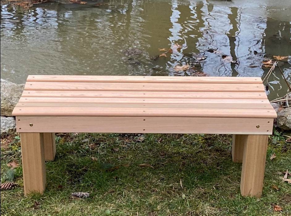 A&L Furniture Co. 4' Amish-Made Cedar Courtyard Bench