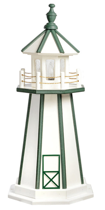 Amish-Made 8-Sided Wooden Painted Lighthouses