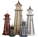 Amish-Made 8-Sided Wooden Painted Lighthouses