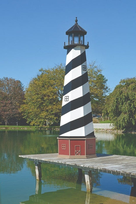 12' Octagonal Amish-Made Hybrid Cape Hatteras, NC Replica Lighthouse with Base