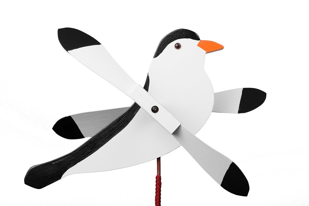 Chickadee Whirlybird Wind Spinner Yard Decoration