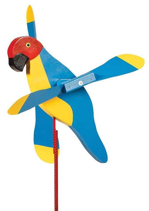 Macaw Parrot Whirlybird Wind Spinner Yard Decoration