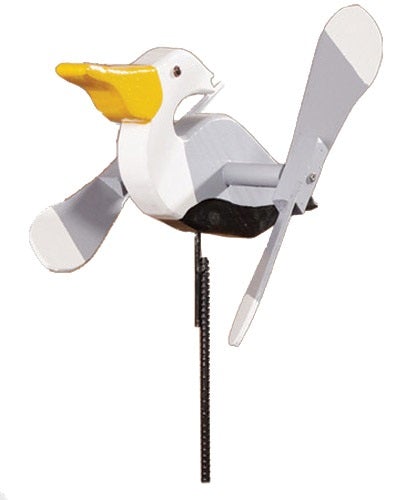 Pelican Whirlybird Wind Spinner Yard Decoration