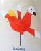 Rooster Whirlybird Wind Spinner Yard Decoration