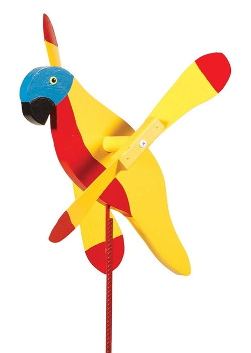 Sunshine Parrot Whirlybird Wind Spinner Yard Decoration