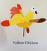 Yellow Chicken Whirlybird Wind Spinner Yard Decoration