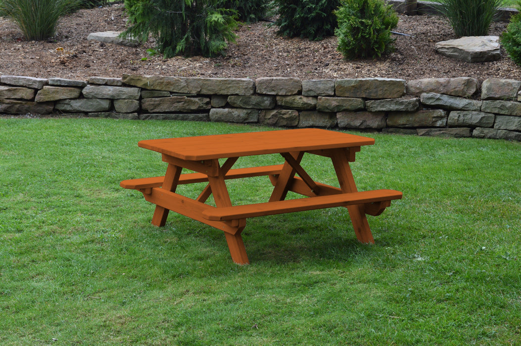 A&L Furniture Co. 4' Amish-Made Cedar Kids Picnic Table