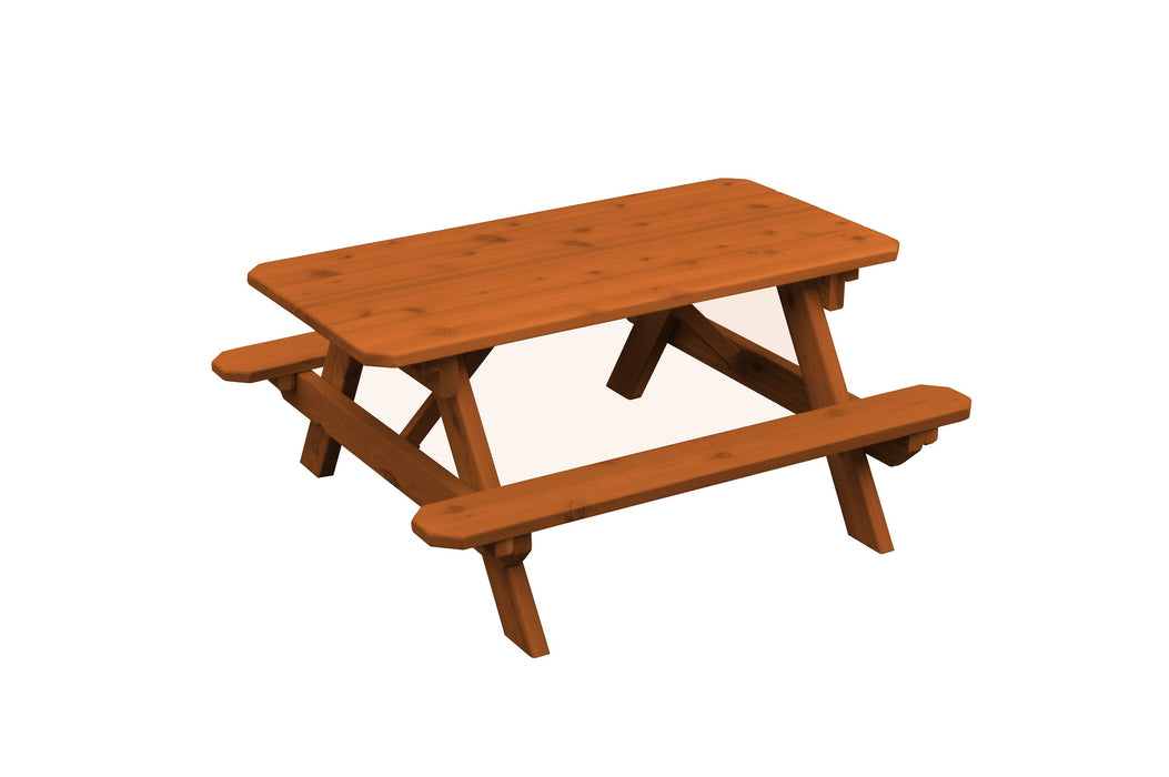 A&L Furniture Co. 4' Amish-Made Cedar Kids Picnic Table