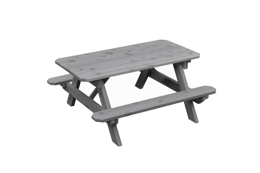 A&L Furniture Co. 4' Amish-Made Cedar Kids Picnic Table