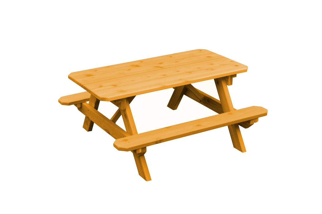 A&L Furniture Co. 4' Amish-Made Cedar Kids Picnic Table