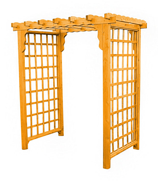 Amish-Made 5' Cedar Arbor - Available in 4 Styles, 9 Colors