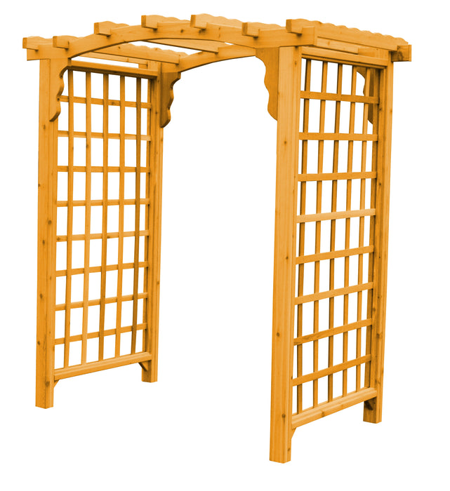 Amish-Made 5' Cedar Arbor - Available in 4 Styles, 9 Colors