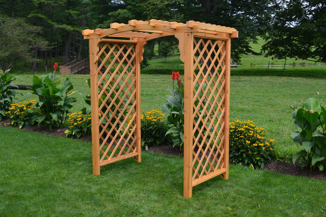 Amish-Made 5' Cedar Arbor - Available in 4 Styles, 9 Colors