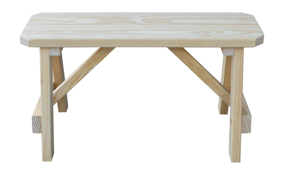 A&L Furniture Co. Amish-Made Pressure-Treated Pine Traditional A-Frame Benches